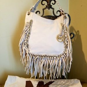 Michael Kors vanilla leather with fringe